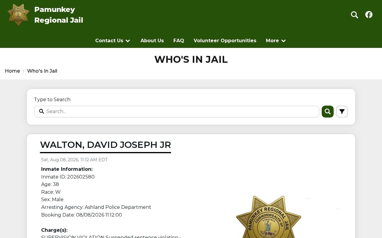 Pamunkey current list showing the limit of a Hanover County 72 hour release search